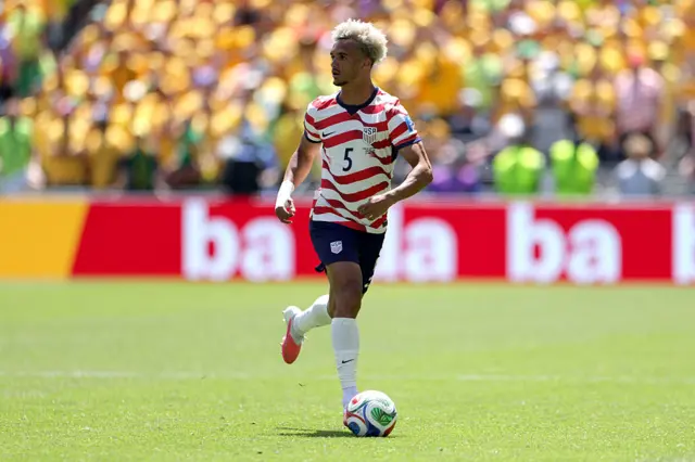 Antonee Robinson with the ball