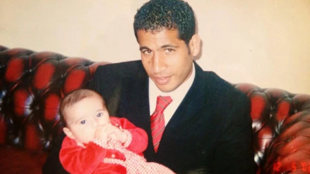 Anisa Zerouali as a baby and her dad Hicham Zerouali