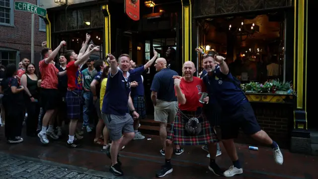 Scotland supporters gather in Boston, Massachusetts,