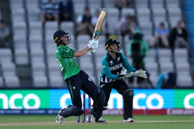 Orla Prendergast hits a six