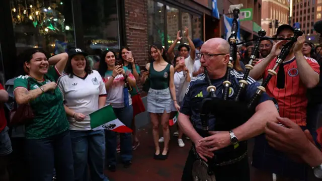 Scotland supporters gather in Boston, Massachusetts,