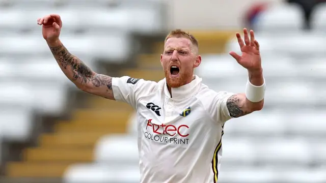 Ben Stokes appeals for a wicket