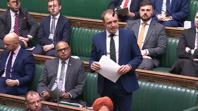 Darren Paffey addressing Commons