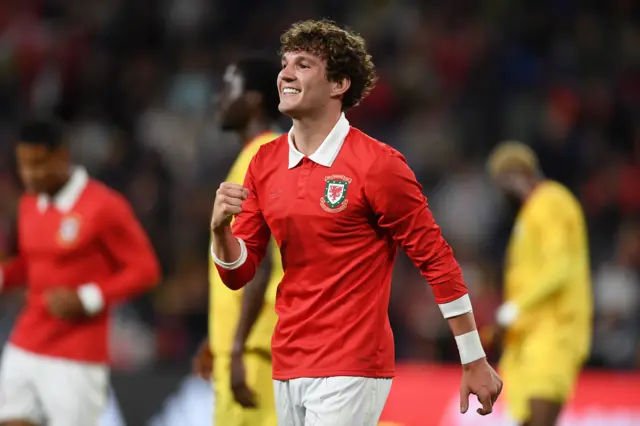 Wales' Lewis Koumas celebrates