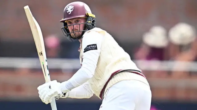 Lewis Goldsworthy looks back after playing a shot