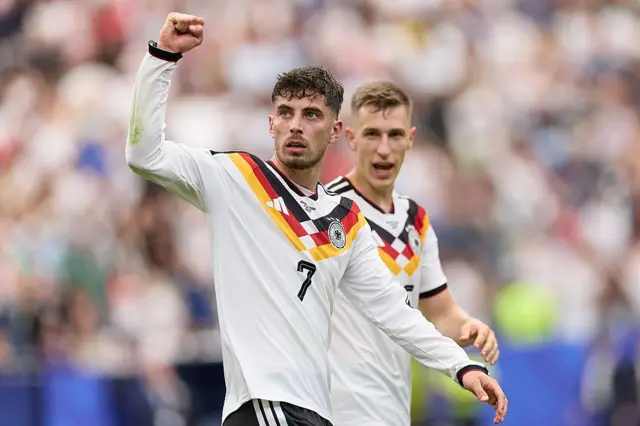 Kai Havertz celebrates scoring against Curacao