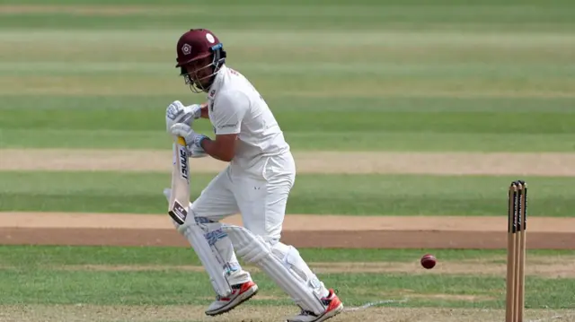 Ricardo Vasconcelos batting for Northants at Durham