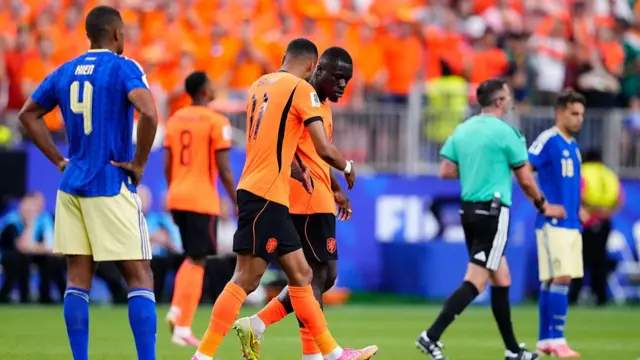 Brian Brobbey of Netherlands celebrates after scoring