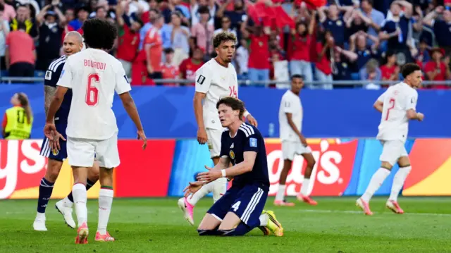 Scott McTominay looks dejected