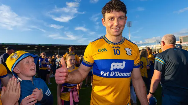 Clare's Cathal Malone celebrates his team's win