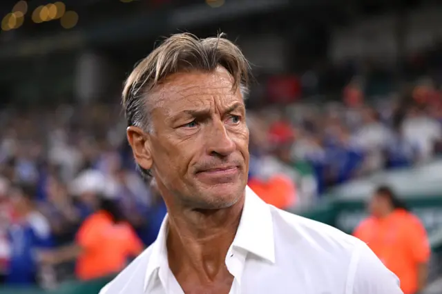 Herve Renard, Head Coach of Tunisia, looks on before the FIFA World Cup 2026 Group F match between Tunisia and Japan at Monterrey Stadium