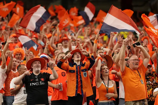 The Netherlands' fans.