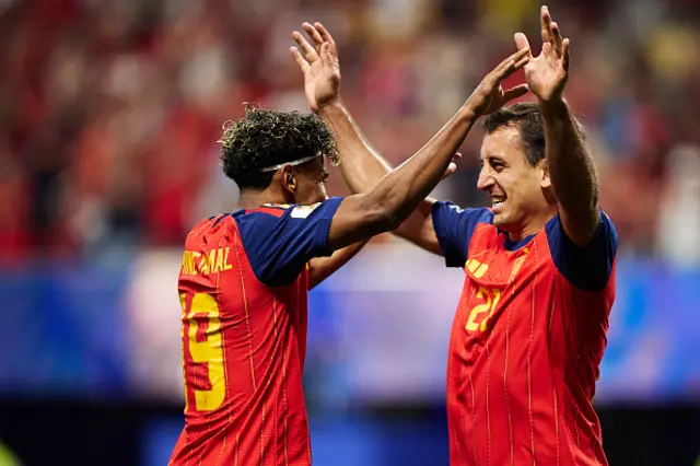 Mikel Oyarzabal of Spain celebrates