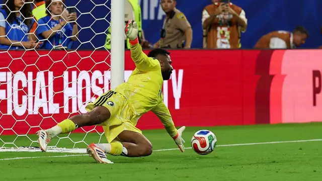 Mohammed al-Owais makes a save