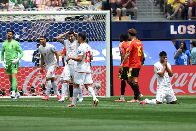 Hossein Kanani reacts to a missed chance