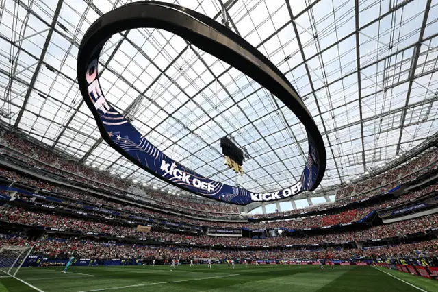 General view during the FIFA World Cup 2026 Group G match between Belgium and IR Iran at Los Angeles Stadium