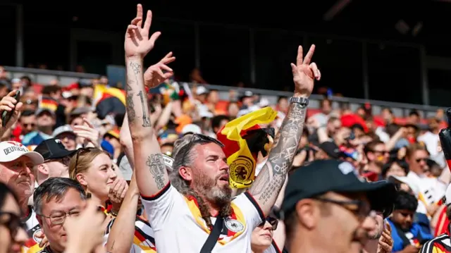 Germany fan celebrates