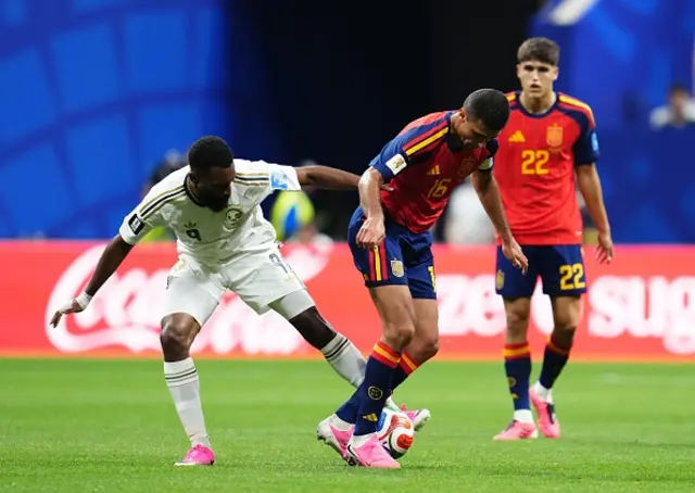 Rodri of Spain and Feras Albrikan of Saudi Arabia compete