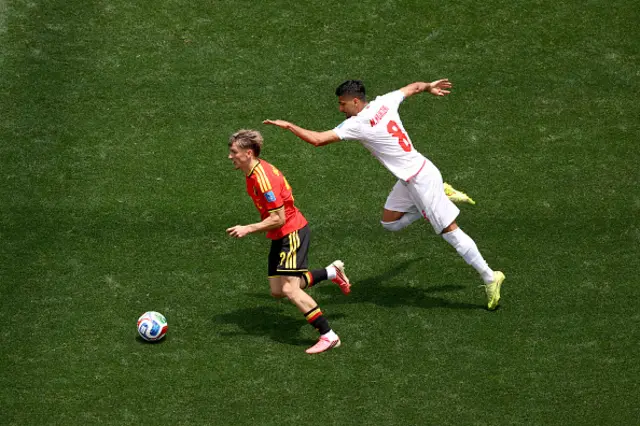 Alexis Saelemaekers of Belgium controls the ball