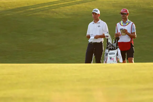 Sam Stevens with his caddie