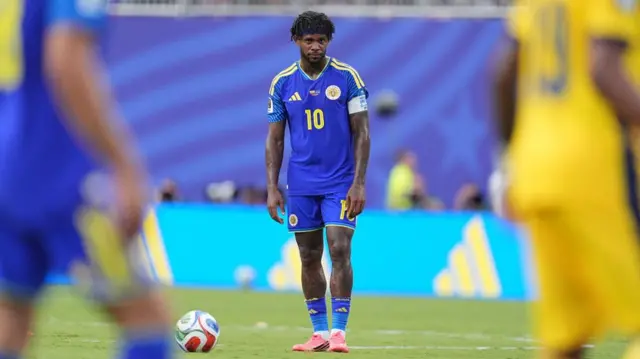 Leandro Bacuna of Curacao in action during the 2026 FIFA World Cup First Stage Group E match between Ecuador and Curacao at Arrowhead Stadium (Kansas City Stadium) in Kansas City,