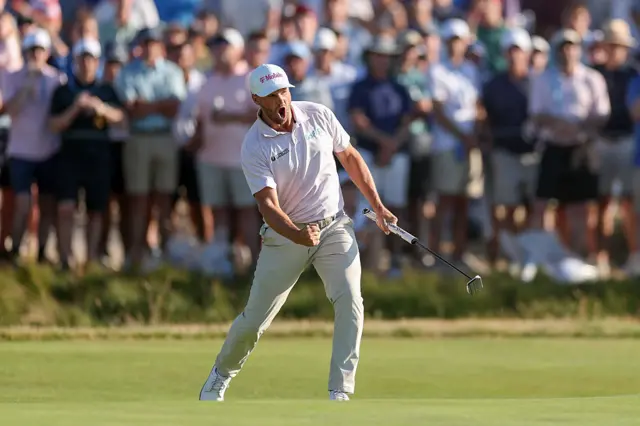 Wyndham Clark celebrates