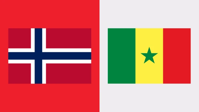 Norway v Senegal flag graphic
