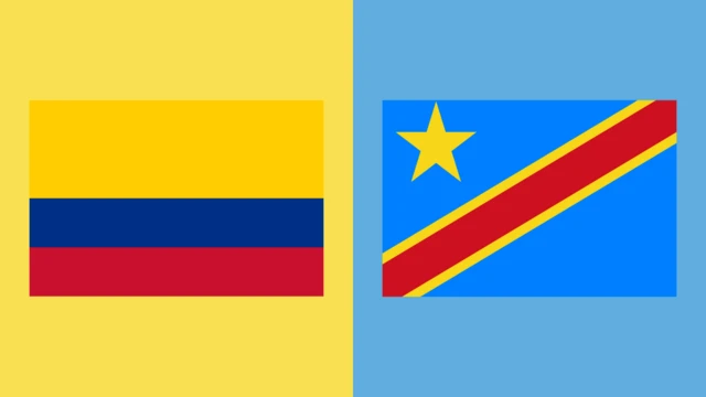 Colombia v DR Congo flag graphic