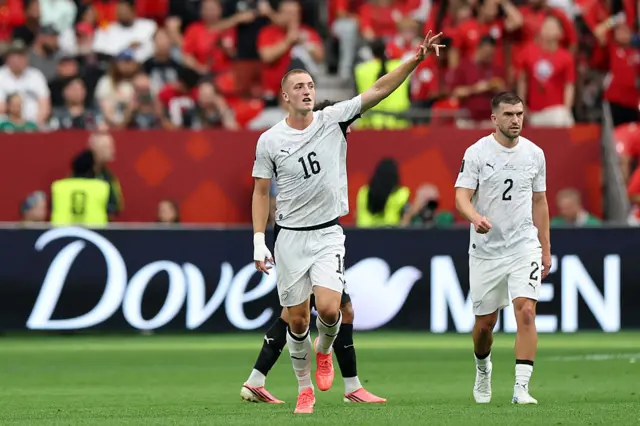 Finn Surman #16 of New Zealand celebrates scoring his team's first goal during the FIFA World Cup 2026 Group G match between New Zealand and Egypt