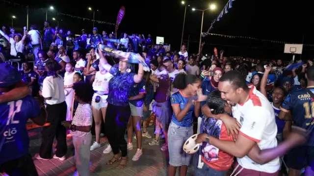 Cape Verde fans celebrate