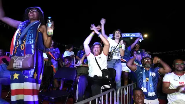 Cape Verde fans celebrate