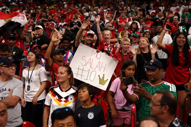 Egypt fans celebrate after the 3-1 win during the FIFA World Cup 2026 Group G match between New Zealand and Egypt at BC Place Vancouver