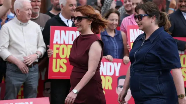 Louise Haigh and Anneliese Midgley