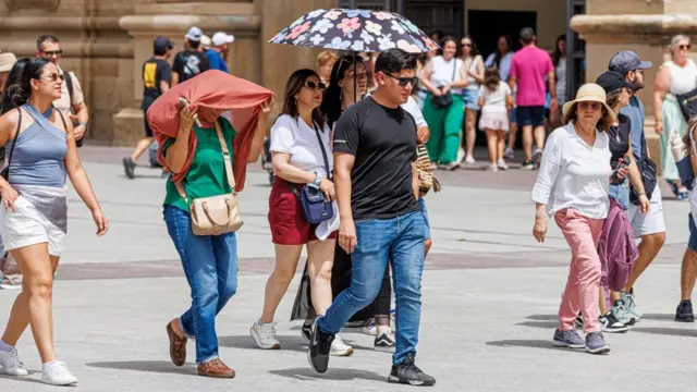 Tourists visit Zaragoza, Aragon, Spain, 21 June 2026