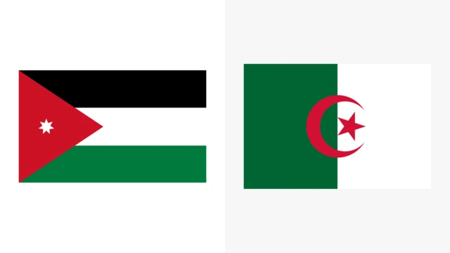 Jordan v Algeria flag graphic