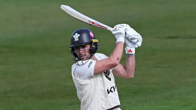 Tom Lawes batting for Surrey