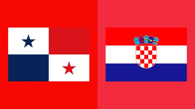 Panama v Croatia flag graphic