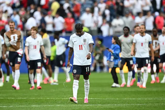 Marcus Rashford of England disappointment