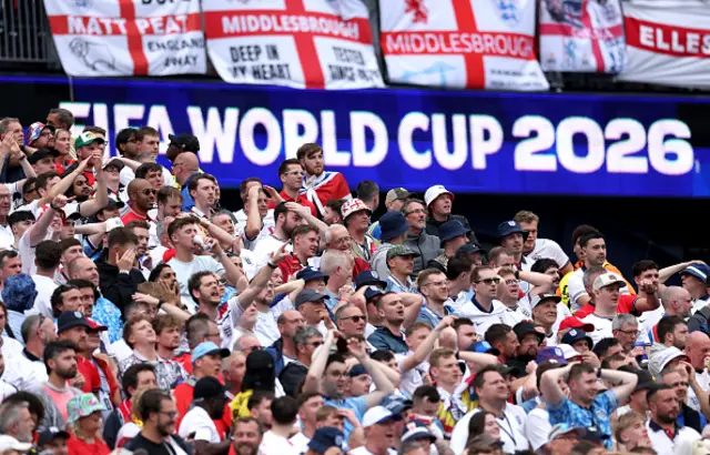 Fans of England react