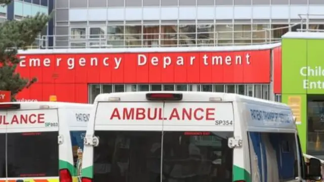 Ambulances outside emergency department