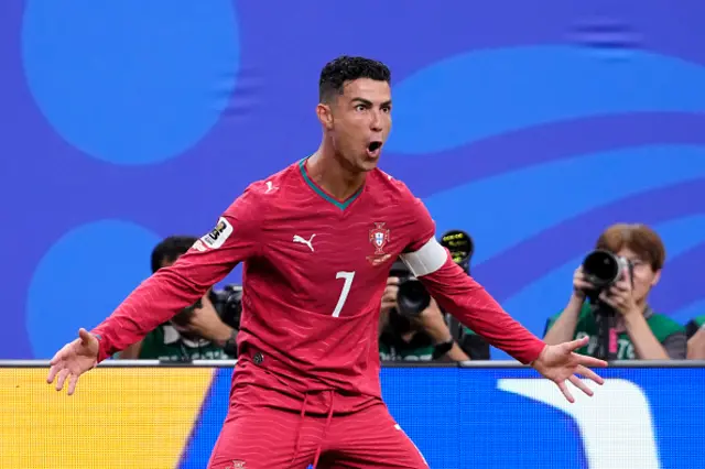 Cristiano Ronaldo of Portugal celebrates