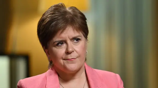 Nicola Sturgeon, former first minister of Scotland, appearing on the BBC1 current affairs programme, Sunday with Laura Kuenssber
