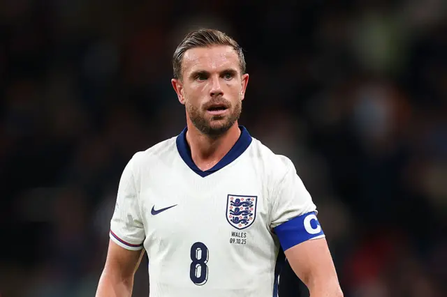 Jordan Henderson playing for England.
