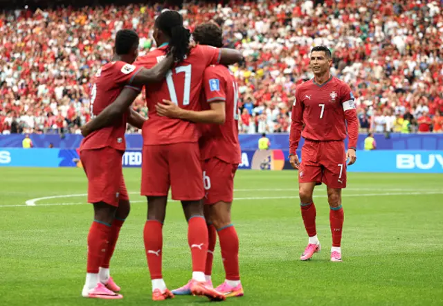 Cristiano Ronaldo #7 of Portugal celebrates