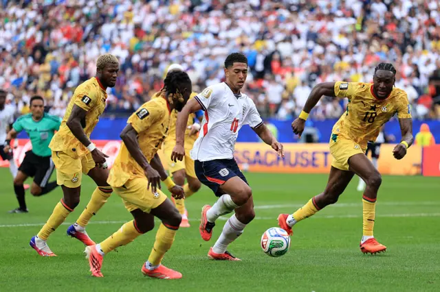Jude Bellingham #10 of England controls the ball