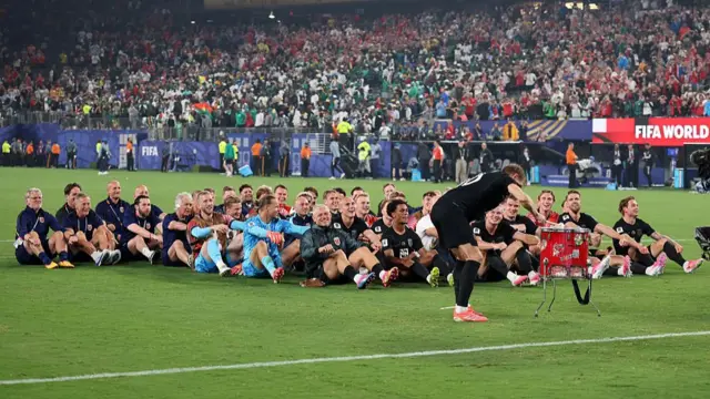 Martin Odegaard of Norway bangs a drum as the Norway team perform a Viking Row after the FIFA World Cup 2026 Group I match between Norway and Senegal at New York New Jersey Stadium on June 22, 2026 in East Rutherford, New Jersey.