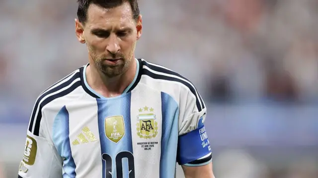Lionel Messi #10 of Argentina during the FIFA World Cup 2026 Group J match between Argentina and Austria at Dallas Stadium on June 22, 2026 in Dallas, United States.