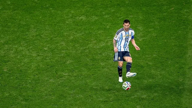 Lionel Messi of Argentina during the 2026 World Cup at AT&T Stadium on June 22, 2026, in Dallas, United States