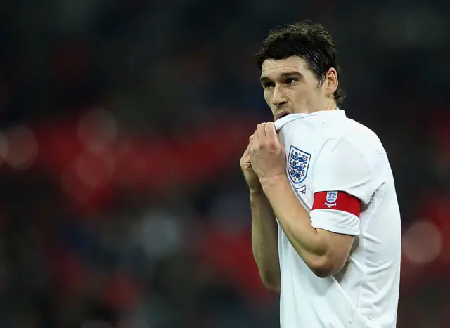 Gareth Barry playing for England vs Ghana In 2011
