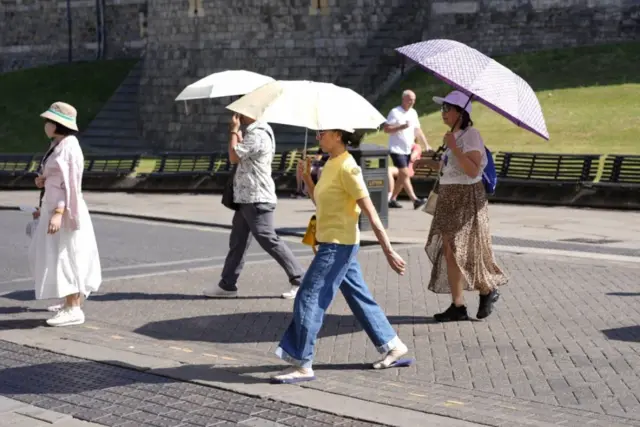 Windsor Castle during the June heatwave